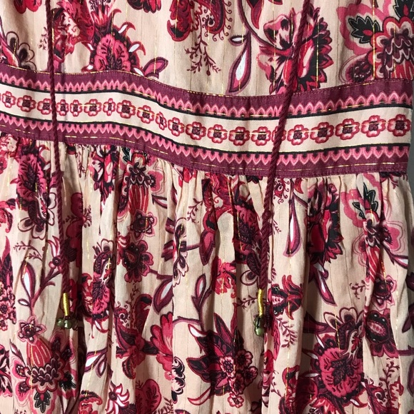 Kate Spade New York Sleeveless Paisley Blossom Dress Conch Shell Womens Sz 6 - Picture 8 of 12